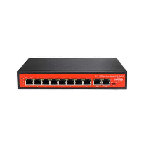 Wi-Tek WI-PS210 V2 неуправляемый Poe коммутатор
