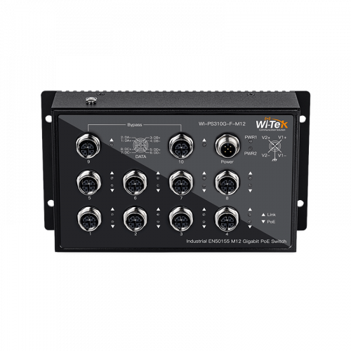 Wi-Tek WI-PS310G-F-M12 Промышленный коммутатор