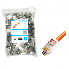 RJ45-PT-3UF EVO Коннектор FTP 3U Pass-Through (100 штук в упаковке)