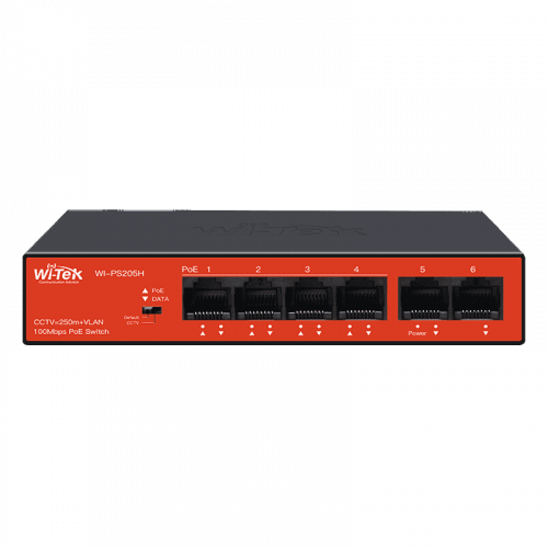 Wi-Tek WI-PS205H V3 Неуправляемый Poe коммутатор