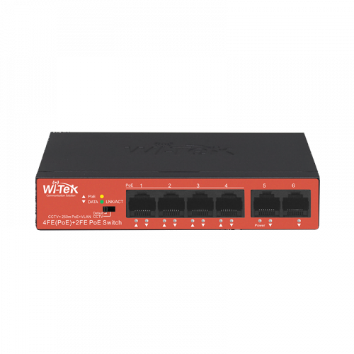 Wi-Tek WI-PS205H неуправляемый Poe коммутатор